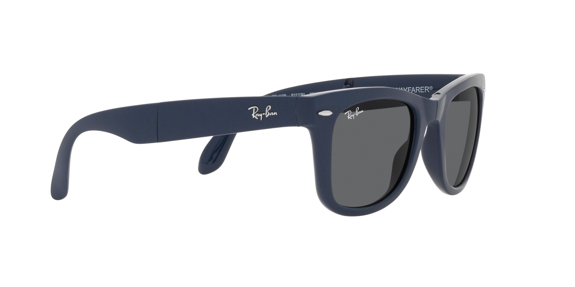 Ray-Ban Folding Wayfarer Blue Sunglasses RB4105 6197B1 50 - Image 2