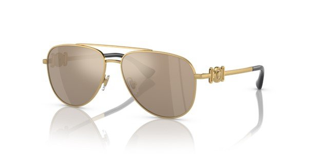 Versace Kids Brown Mirror Gold Aviator VK2002 10025A 52